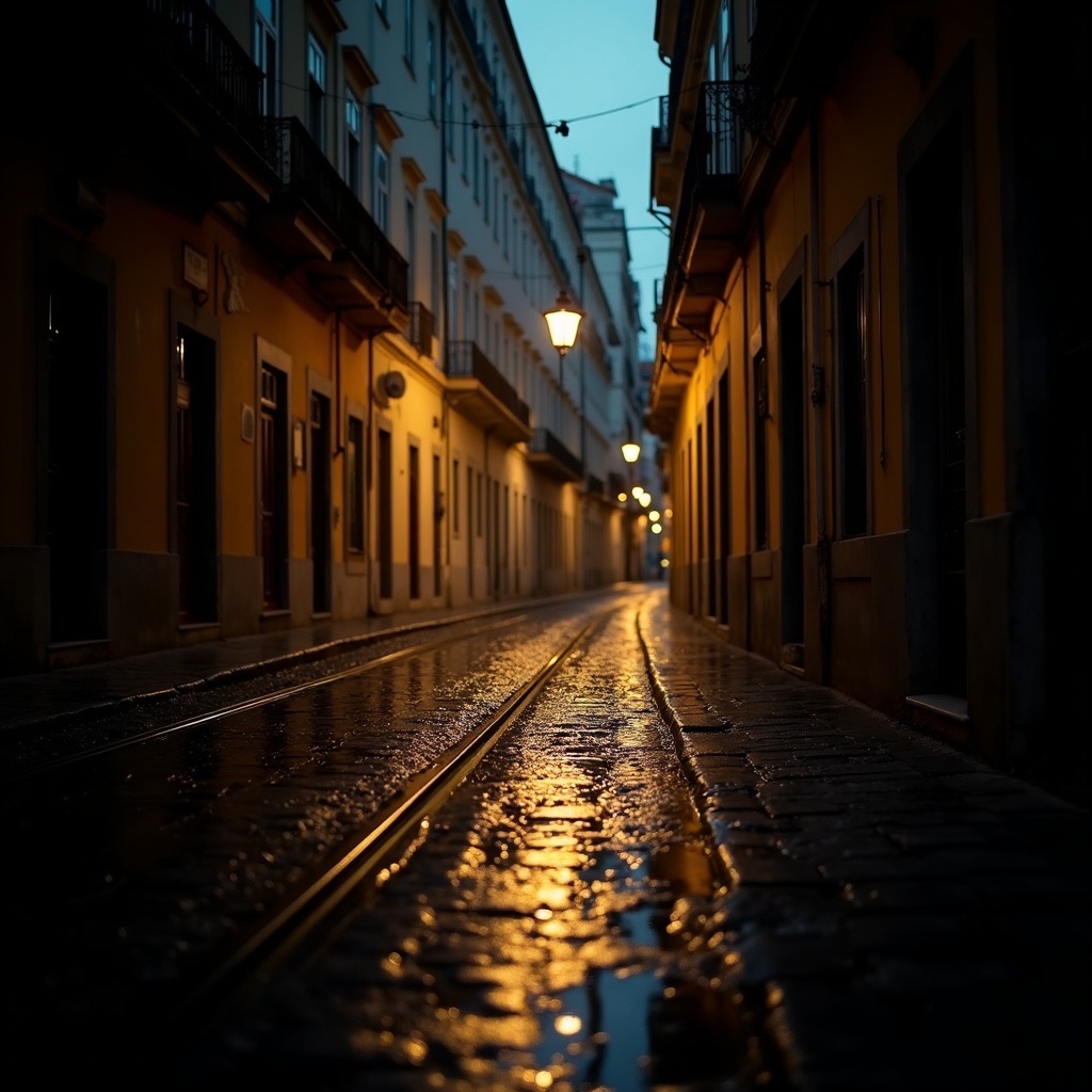 cinematic street scene