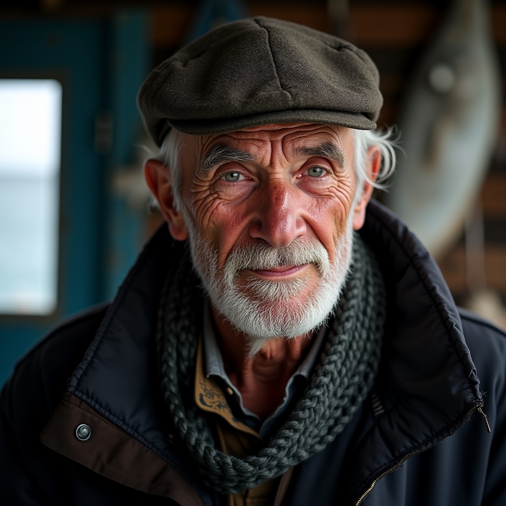 fisherman portrait · window light